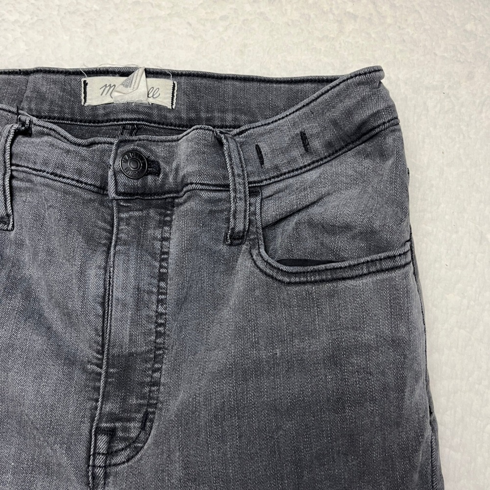 Madewell Jeans Womens 27‎ Gray 10 High Rise Skinny Raw Hem Denim Pants